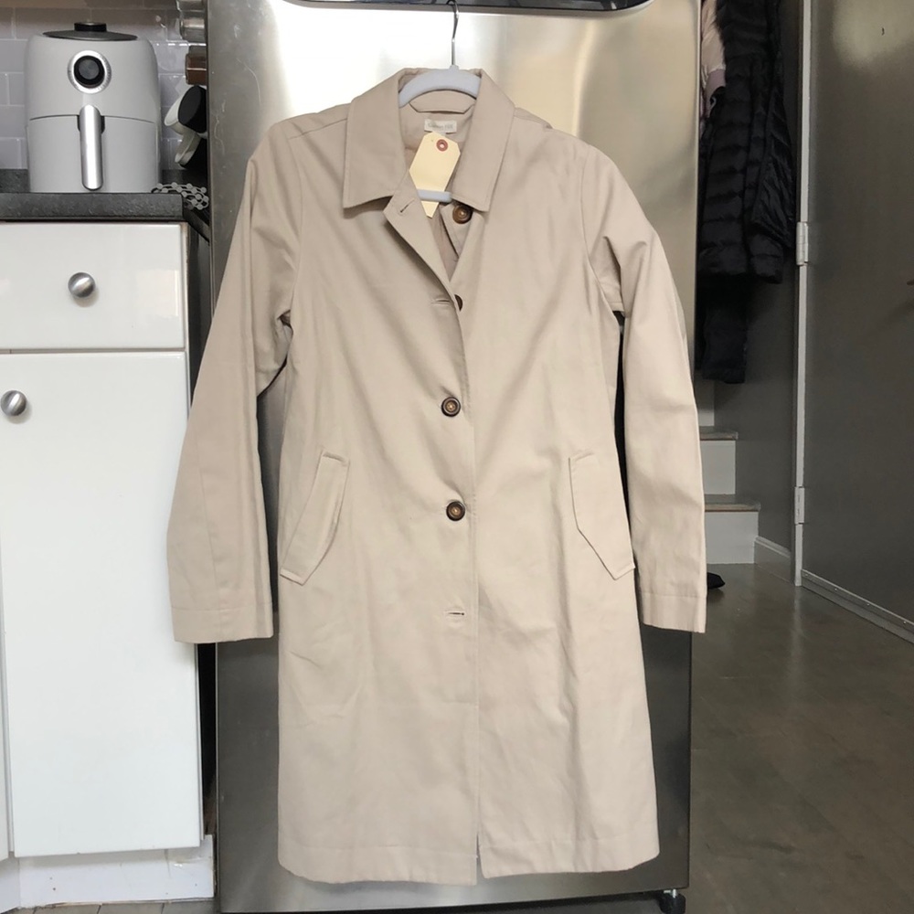 Garnet Hill Pea coat - new from outlet store. size 4, tan color
